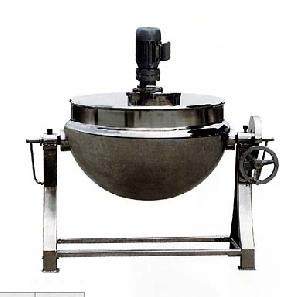 jacketed kettle tilting vertical agitating steam electrical heating