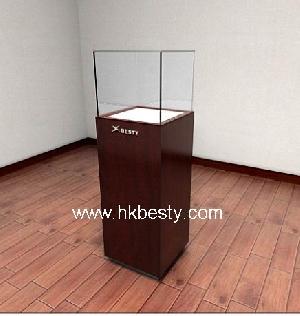 Dark Coour And Wood Grain Diamond Display Showcase