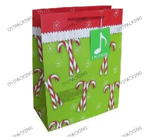 play music paper bag christmas