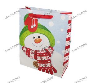 Snow Baby With Glove Hat Christmas Paper Bag