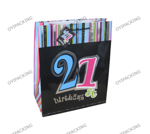 uk 21st birthday shopping paper bag