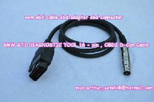 Bmw Gt1 Diagnostic Tool 16 Pin , Obd2 D-can Cable