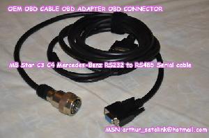 mb star c3 c4 mercedes benz rs232 rs485 serial cable