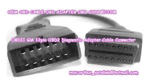 Oem Obdii Gm 12pin Obd2 Diagnostic Adapter Cable Connector