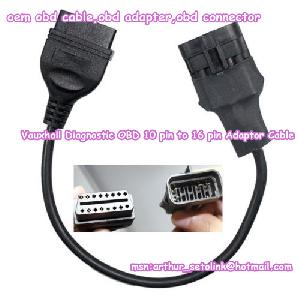 Oem Vauxhall Diagnostic Obd 10 Pin To 16 Pin Adaptor Cable