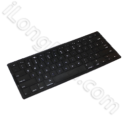 Translucent Color Silicon Soft Keyboard Waterproof And Dustproof Protective Film For Macbook-black