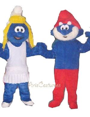 Smurf Costume Mascot Cartoon Characters Costume
