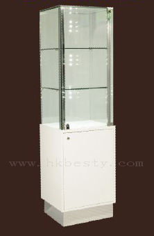 White Glossy Wood Jewellery Display Showcase And Jewellery Display Counter With High Quality