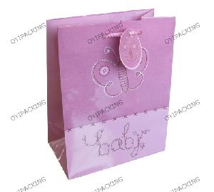 Butterfly Baby Pink Shopping Bag