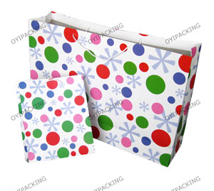 Fan Style Snow Flower Colored Dot Shopping Bag