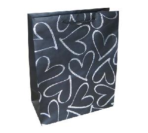 Holographic Stamping Heart Love Shopping Bag