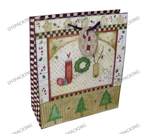 joy christmas trees paper bag