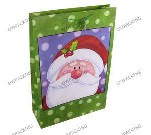 Old Santa With White Beard Christmas Paper Bag