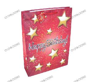 Red Star Birthday Luxry Paper Bag