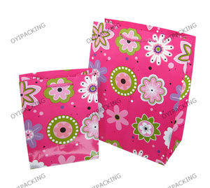 shap flower holiday shinny paper bag