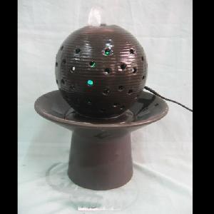 Black Ball Ceramic Water Fountain