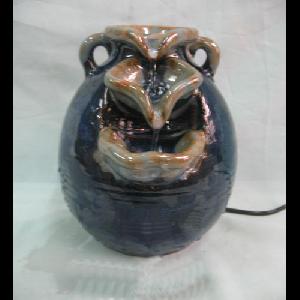 Dark Blue Glazed Ceramic Water Fountain