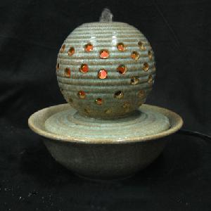 Green Light Ceramic Water Fountain Fengshui Products