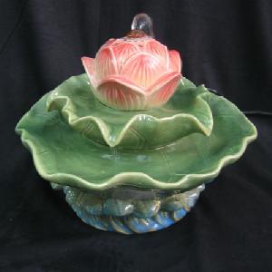 lotus ceramic table fountain