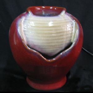 glazed pot indoor water fountain
