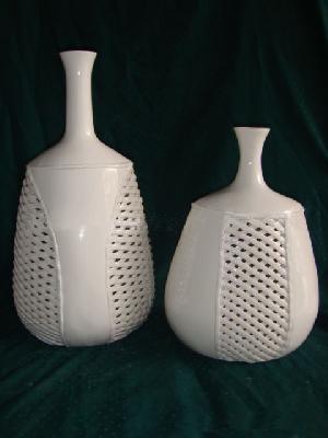 White Ceramic Porcelain Vase