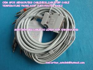 Oem Medicabl Cable Mortara Ekg Cable With 10 Leads Eli 200 And Eli100