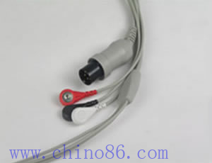 One Piece Three Lead Ecg Cable With Leadwire