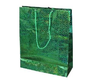 green leopard shinny paper bag