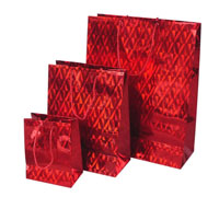 Red Shinny Holographic Packaging Bag