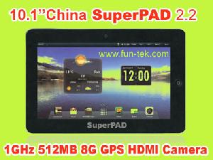 Superpad China 10.1 Inch Infotmicx210 Android 2.2 Tablet Pc Mid Apad Epad 1ghz 512mb 8g Gps Hdmi