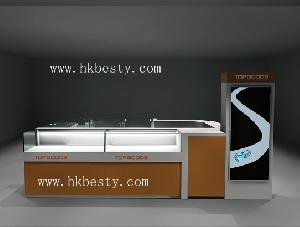 gold jewellery jewelry display kiosk logo