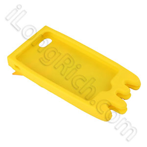 Super Massage Hero Silicone Cases For Iphone 4 Yellow