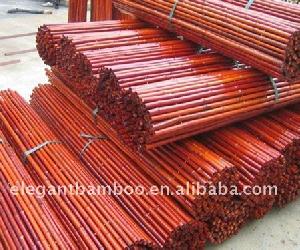 Red Colored Bamboo Fence