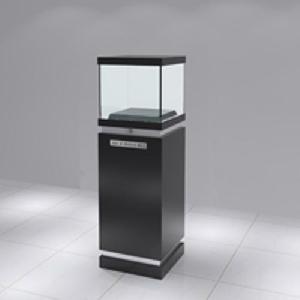 gllass lighted display tower case displaying famour jewellery watch