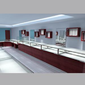 Luxury Jewellery Shop Design And Showcase Custom-made With High-powered Led Lights