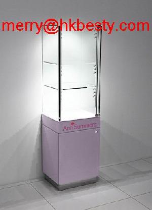 pretty jewellery display showcase tempered glass shelves