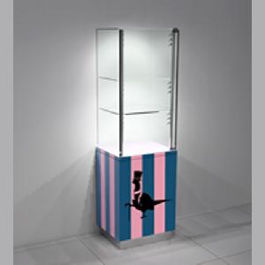 Three Glass Compartments Jewellery Display Showcase With High-powered Led Lights