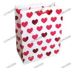 love heart valentine paper bag