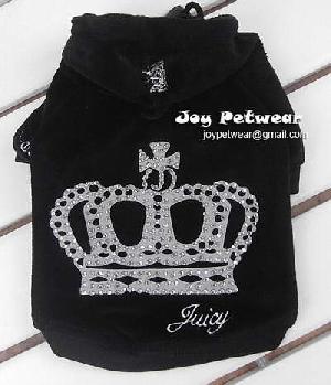 Juicy Dog Clothes, Velvet Dog Hoodie