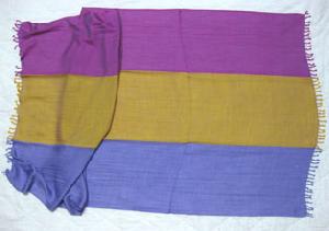 Cashmere Pashmina And Silk Scarves -3 Stripes