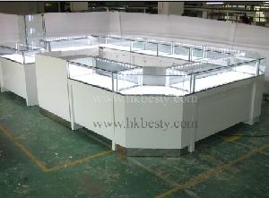 Round Kiosk For Jewelry And Display Counter In Jewelry Store