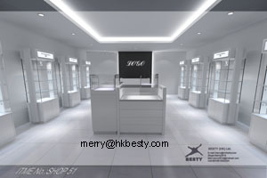 White Colour Display Showcase Photos For Jewelry And Jewelry Showroom Layout