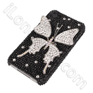 Best Buy Luxurious Diamond Series 3d Butterfly Rhinestone Cases Silver Black