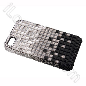 Bust Buy Luxurious Diamond Series Cube Shadow Swarovski Crystal Cases Black Silver