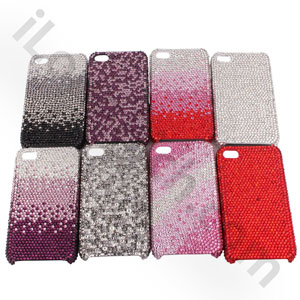 Bust Buy Luxurious Diamond Series Shadow Rhinestone Cases Pink Silver