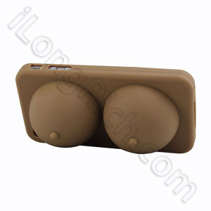 Ibooty Silicone Case And Stand For Iphone 4 Bra Brown