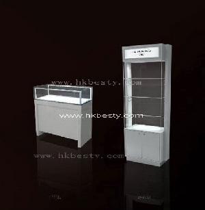 Glass Showcase And Glass Counter In Jewelry Store And Used For Jewelry Display