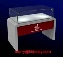 Jewelry Display Counter Furniture With Led Pole Lights