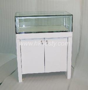 White Jewelry Display Counter Showcase For Jeweller