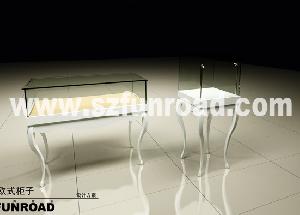 High Quantity Glass Display Showcase For Jewelry / Watch / Glasses Made Of Tempered Glass, Mdf, Velv